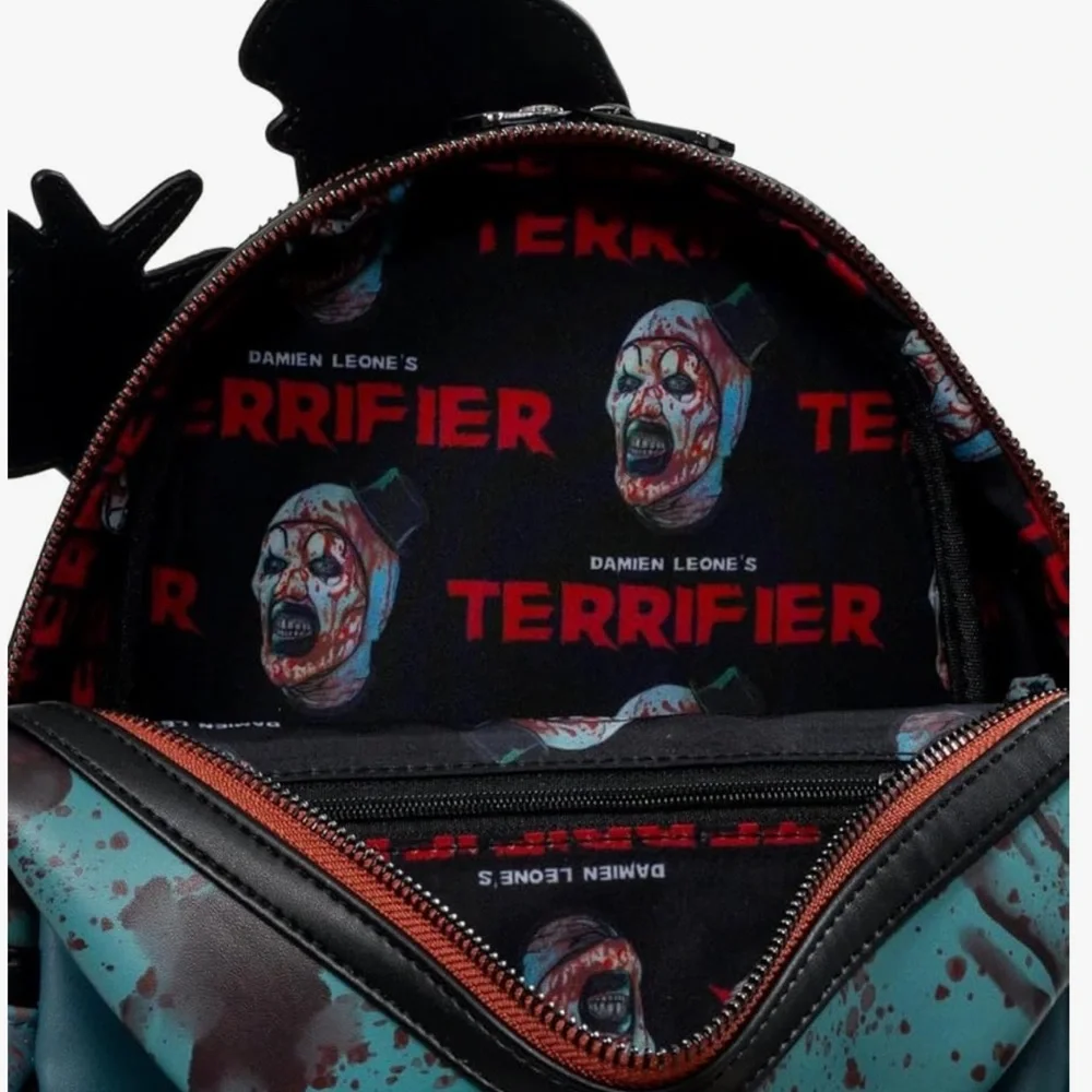 Loungefly Terrifier Art the Clown Blood Splatter Glow-in-the-Dark Mini-Backpack